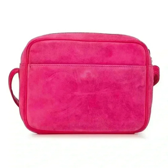 GUCCI Horsebit 1955 Bag Suede Original Shoulder Purse Hot Pink Fuchsia Crossbody - Picture 3 of 11